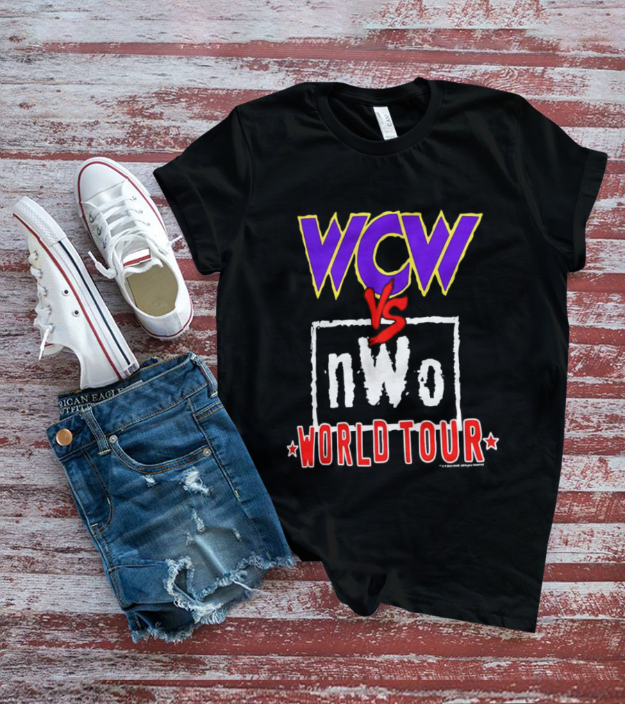 Heather Charcoal WCW Vs NWo World Tour Classic Wrestling Rivalry T-Shirt