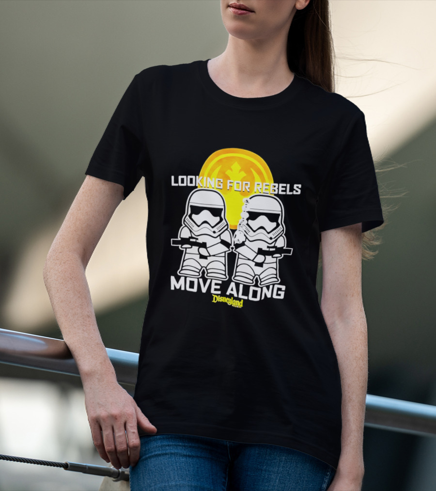 Stormtrooper Search Looking For Rebels Move Along Disneyland T-Shirt
