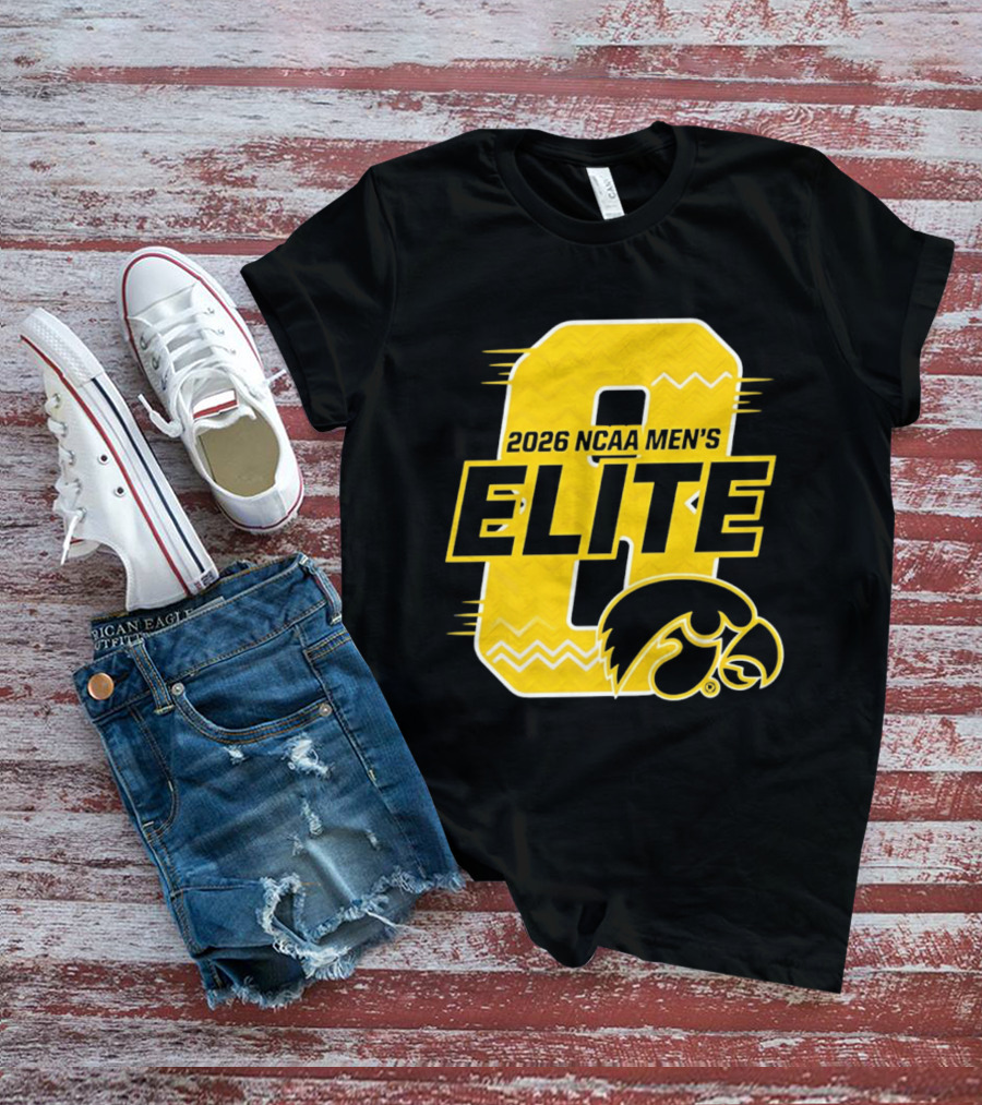 Iowa Hawkeyes 2026 NCAA Men's Elite 8 Basketball T-Shirt