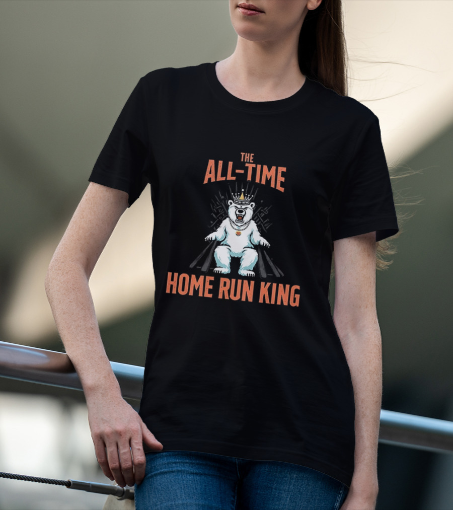 Polar Bear King All Time Home Run King Throne T-Shirt