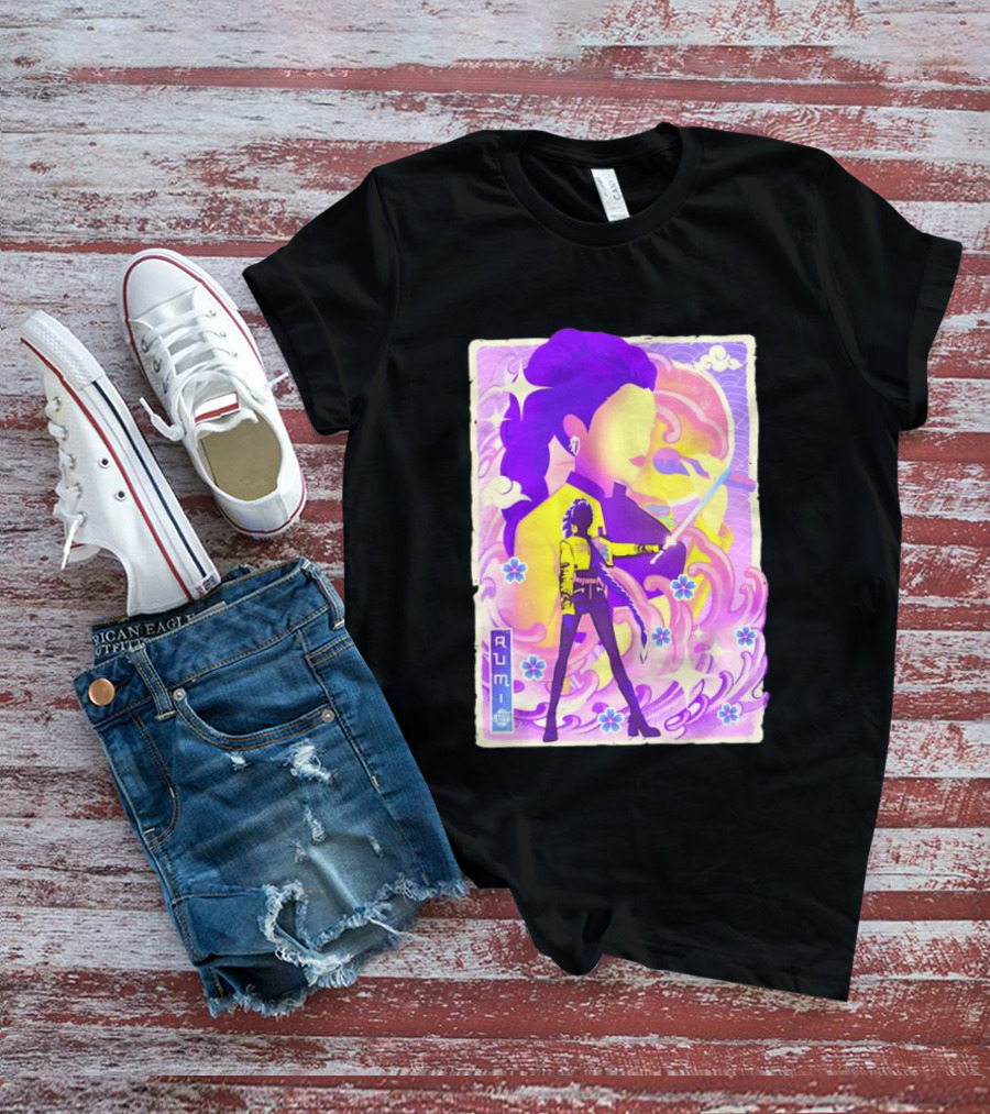 Rumi KPop Demon Hunters Musha E Floral Warrior T-Shirt