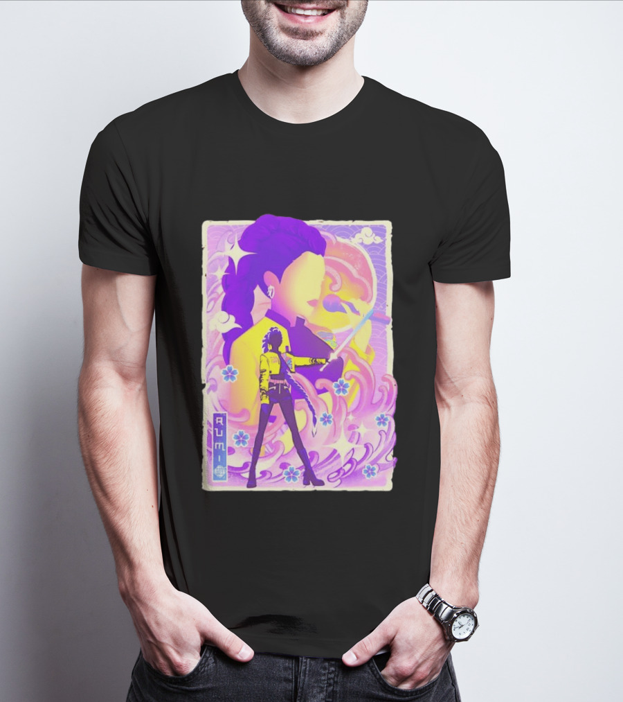 Rumi KPop Demon Hunters Musha E Floral Warrior T-Shirt