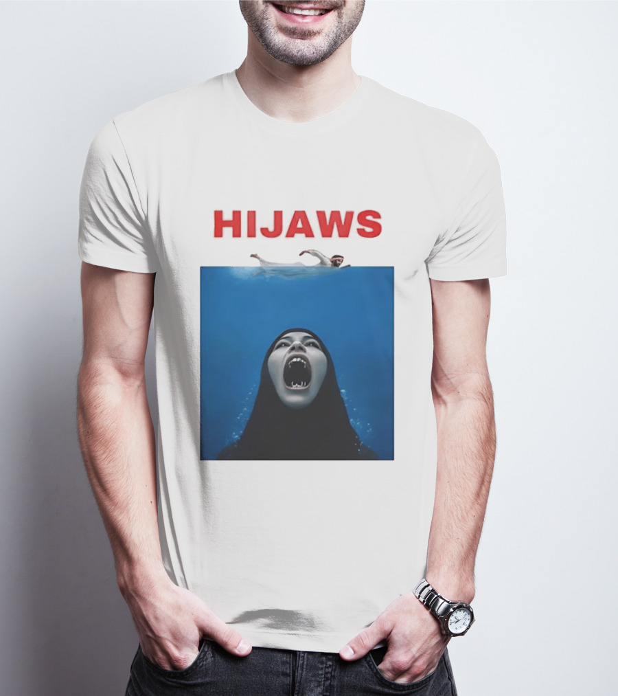 Hijaws Parody Jaws Movie T-Shirt