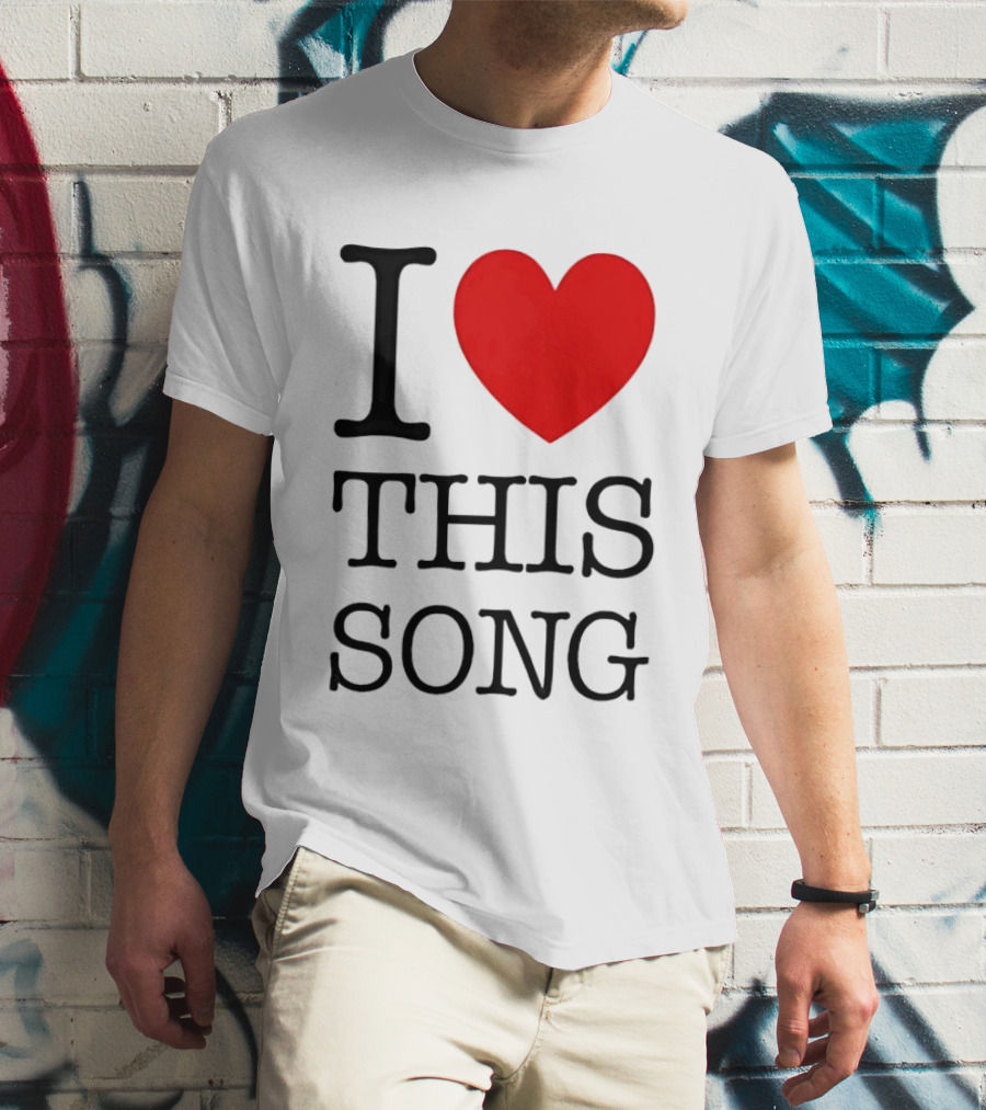 I Heart This Song Music Lover Enthusiast Trendy T-Shirt