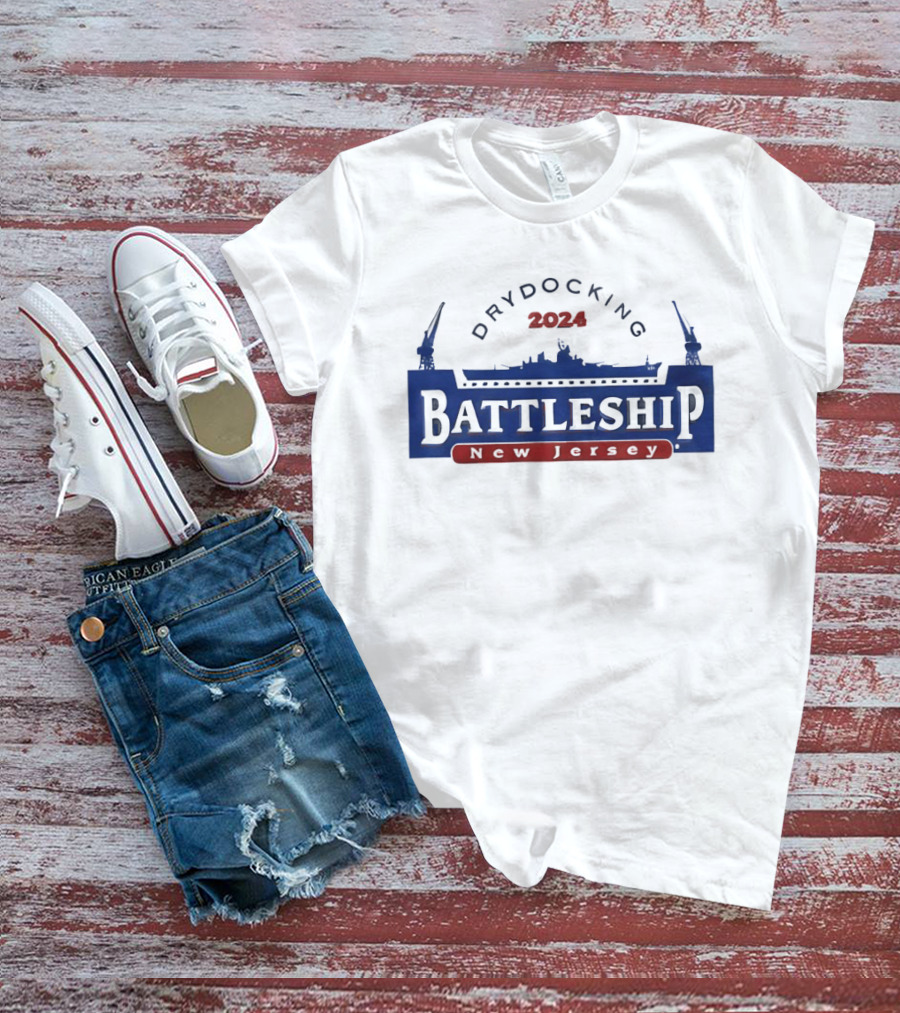 Battleship New Jersey Dry Docking 2024 Navy Heritage Event T-Shirt