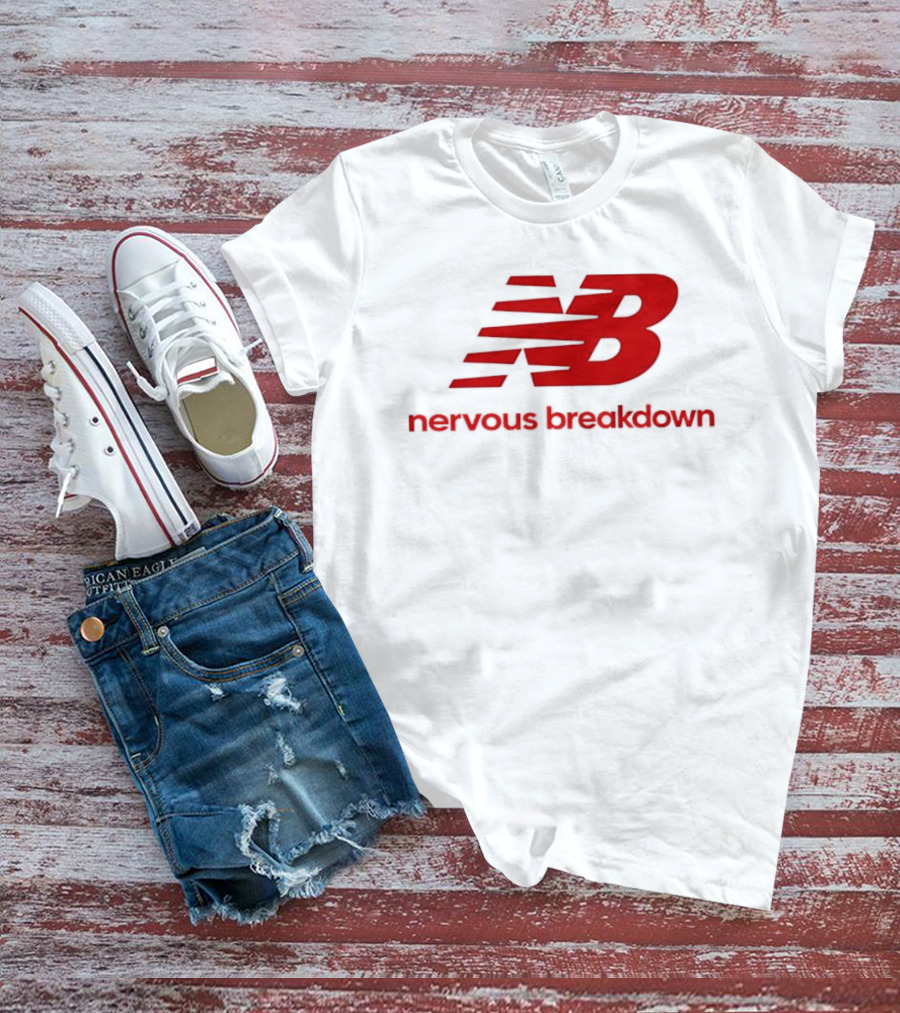 NB Nervous Breakdown Parody Bold Red T-Shirt