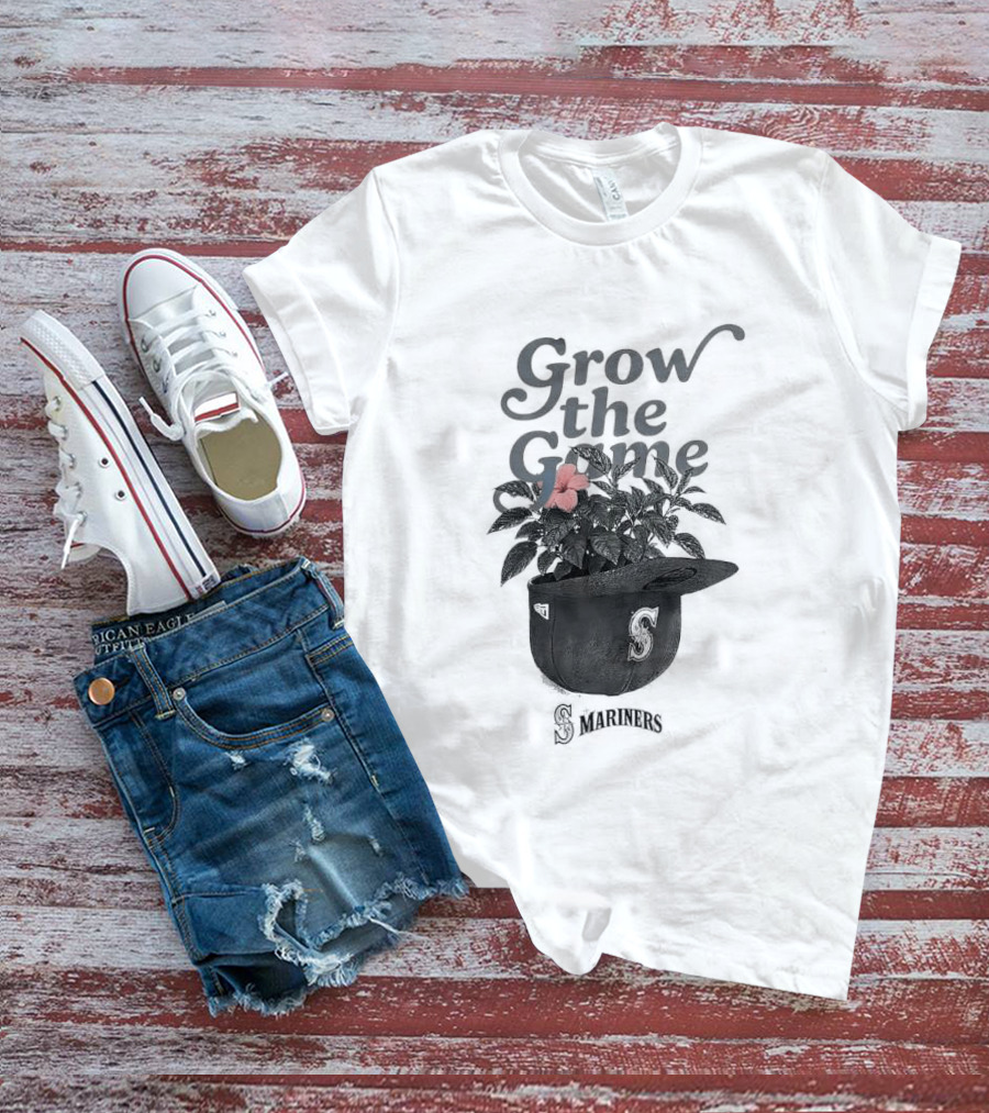 Seattle Mariners Grow The Game Embroidered Cap With Flower Detail T-Shirt