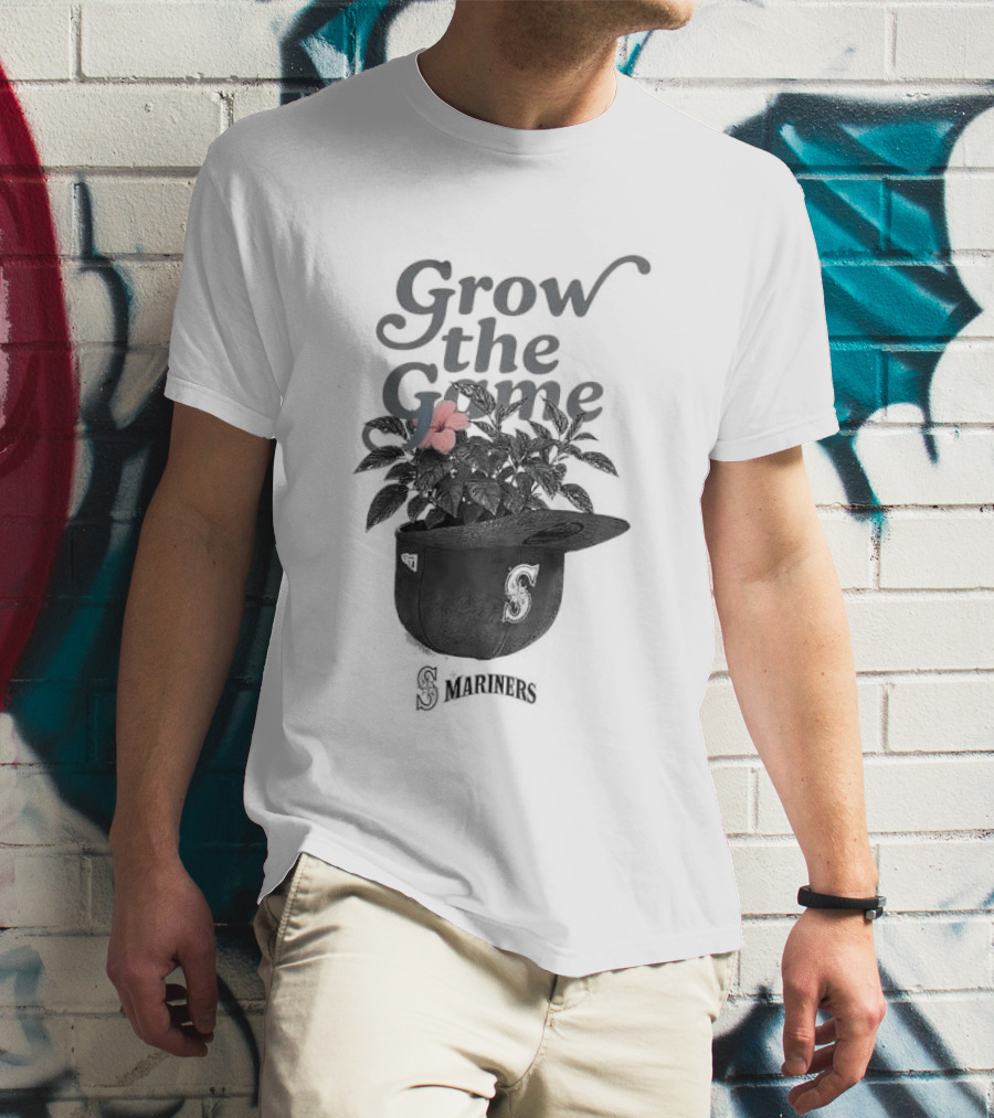 Seattle Mariners Grow The Game Embroidered Cap With Flower Detail T-Shirt