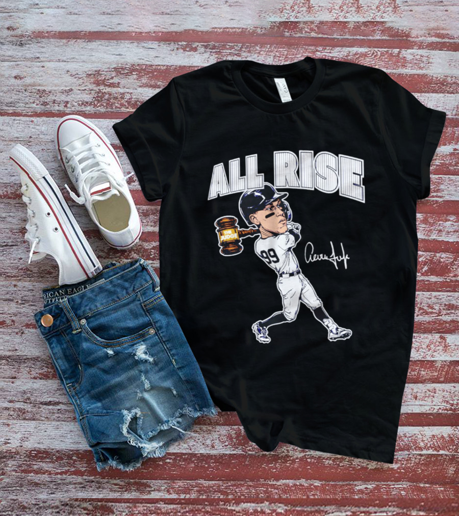All Rise Aaron Judge New York Yankees Caricature 99 The Judge T-Shirt