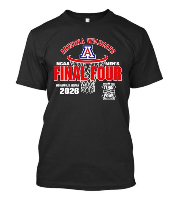 Arizona Wildcats 2026 NCAA Men's Final Four Indianapolis Indiana Basketball T-Shirt