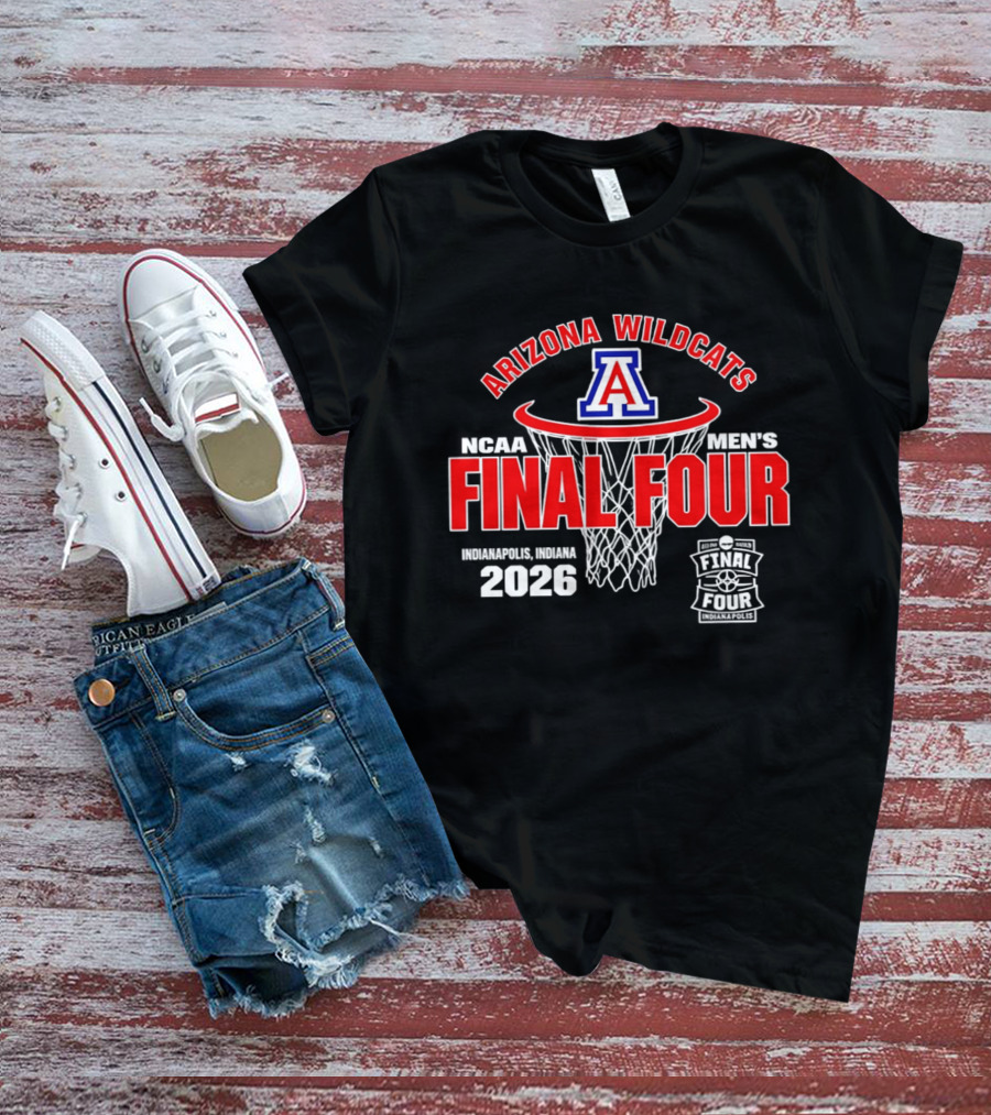 Arizona Wildcats 2026 NCAA Men's Final Four Indianapolis Indiana Basketball T-Shirt