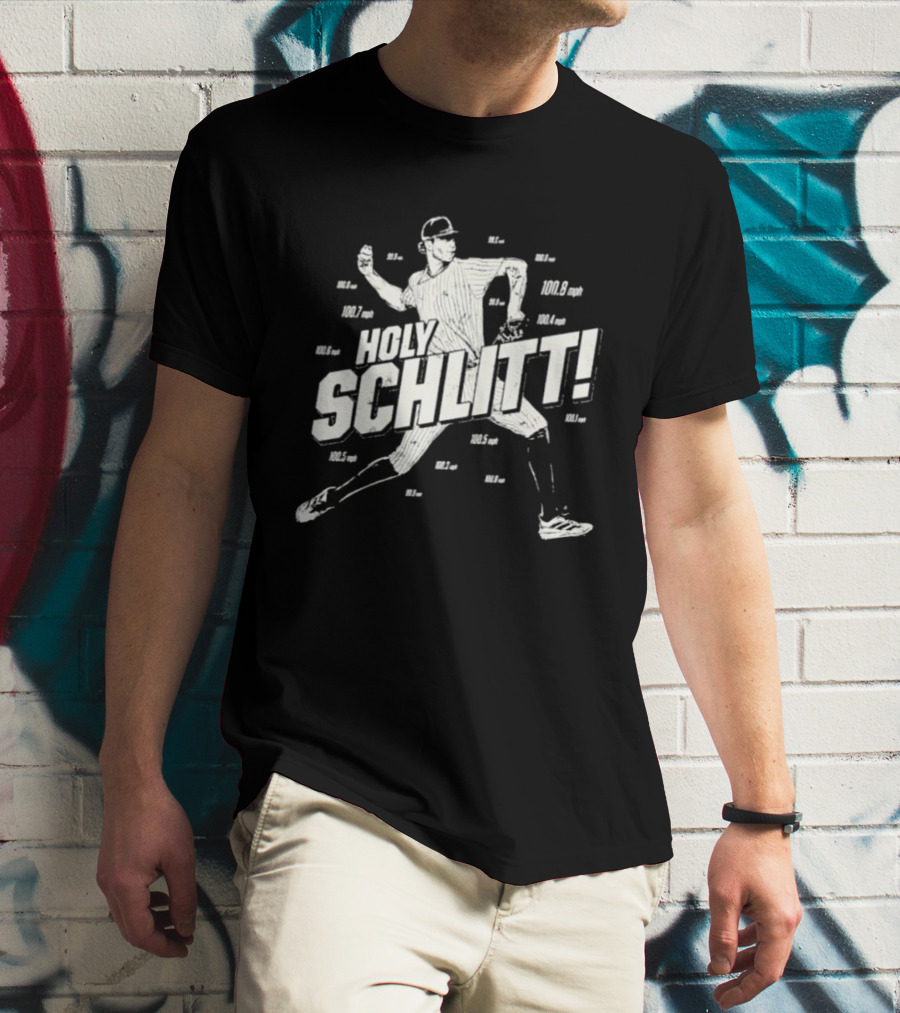 Holy Schlitt Cam Schlittler Yankees Pitching MLB Speed T-Shirt