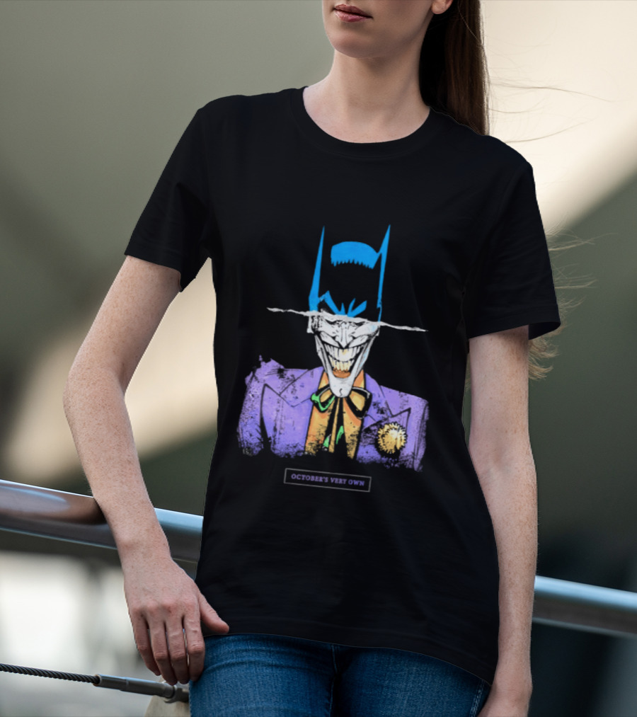 OVO Owl Batman Joker Split Collaboration T-Shirt