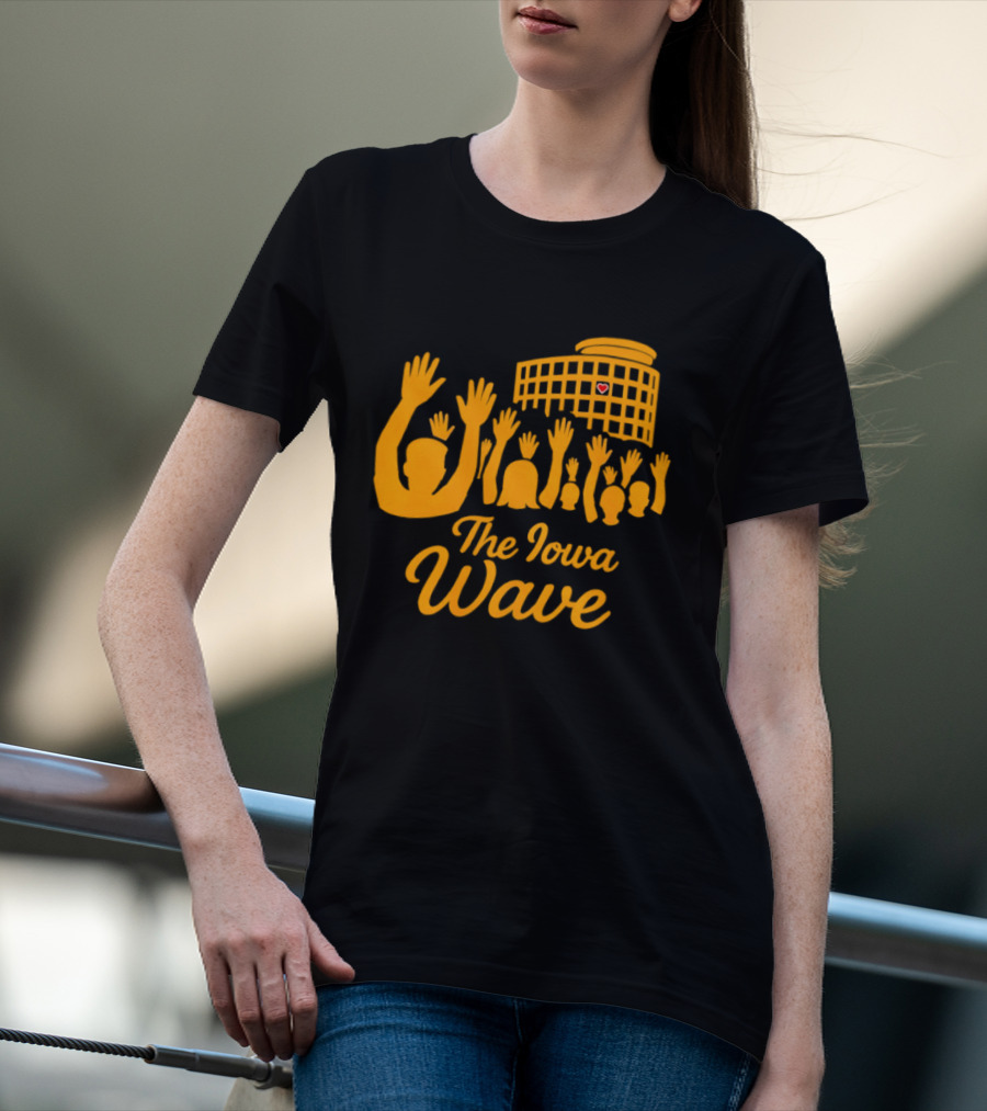 Iowa Hawkeyes The Iowa Wave Hospital Heart Gesture Iconic Fan Tradition T-Shirt