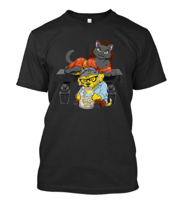 Proton Pets Cats And Dogs Mass Caring Together On Skull Bench T-Shirt