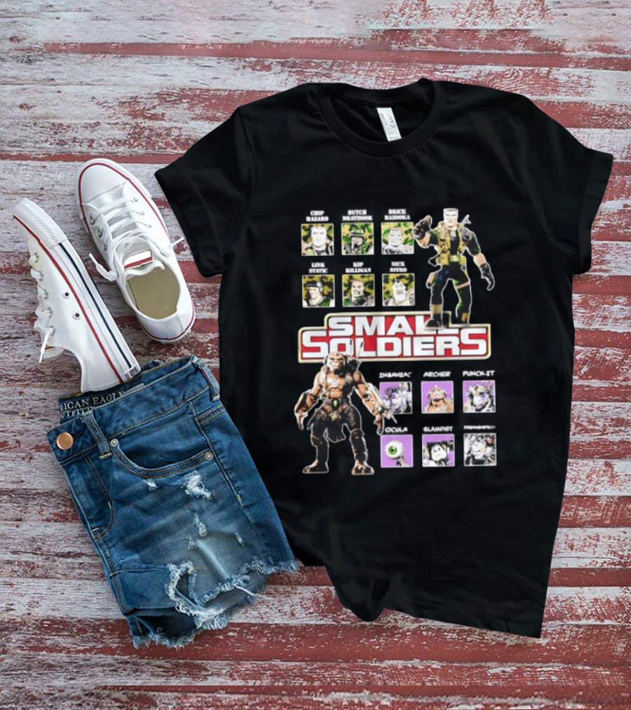 Small Soldiers 1998 Major Chip Hazard And Archer Globotech Characters T-Shirt