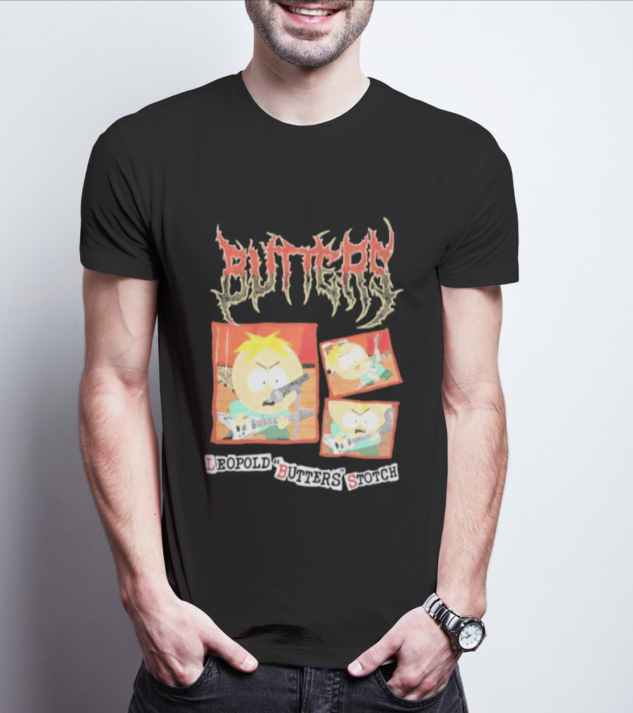 South Park Butters Metal Buttery Leopold Stotch T-Shirt