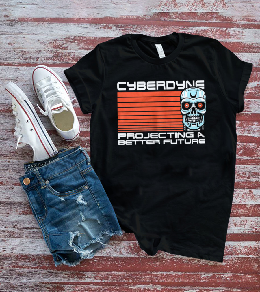 CYBERDYNE Projecting A Better Future Terminator Skull T-Shirt