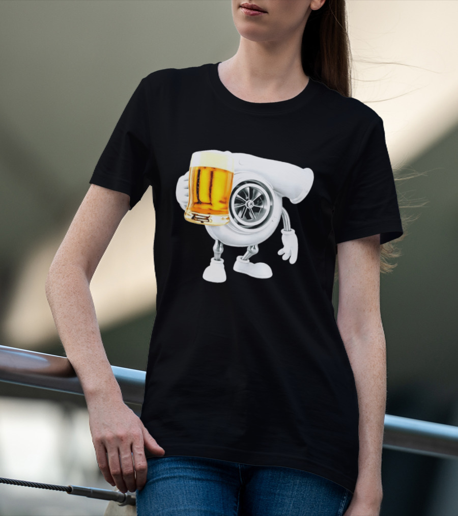 Turbocharger Holding Beer Meme T-Shirt