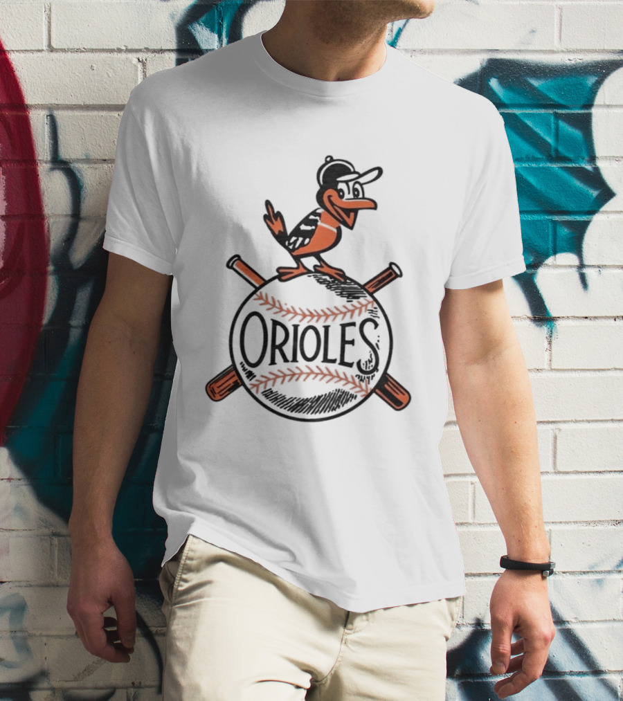 Baltimore Orioles Vintage '54 Iconic Bird And Baseball T-Shirt