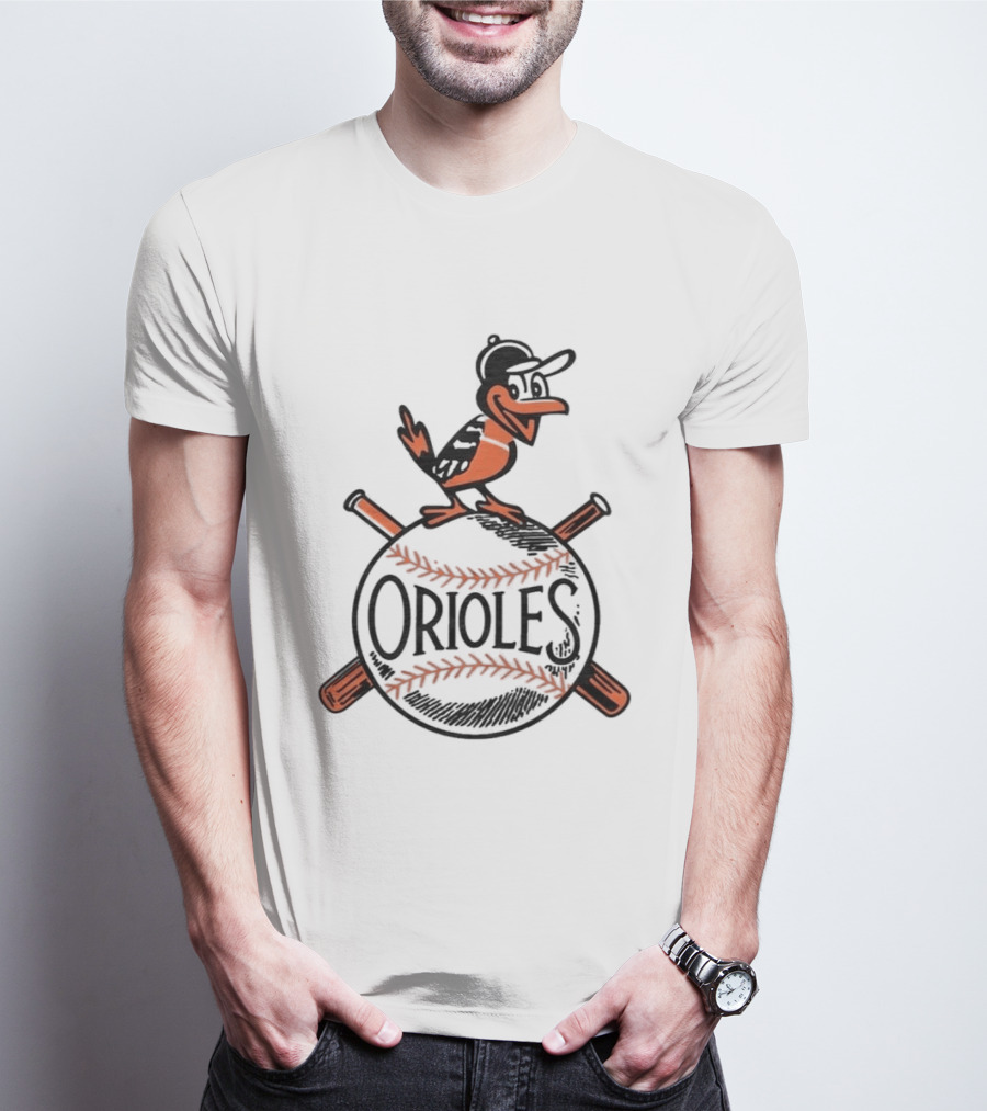 Baltimore Orioles Vintage '54 Iconic Bird And Baseball T-Shirt
