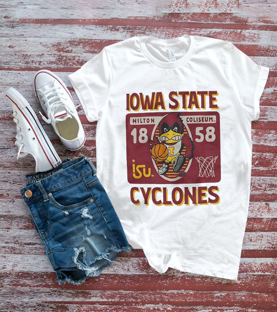 Iowa State Cyclones Hilton Coliseum 1858 Basketball T-Shirt