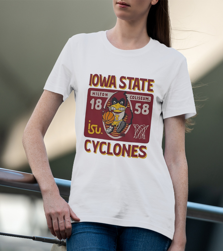 Iowa State Cyclones Hilton Coliseum 1858 Basketball T-Shirt