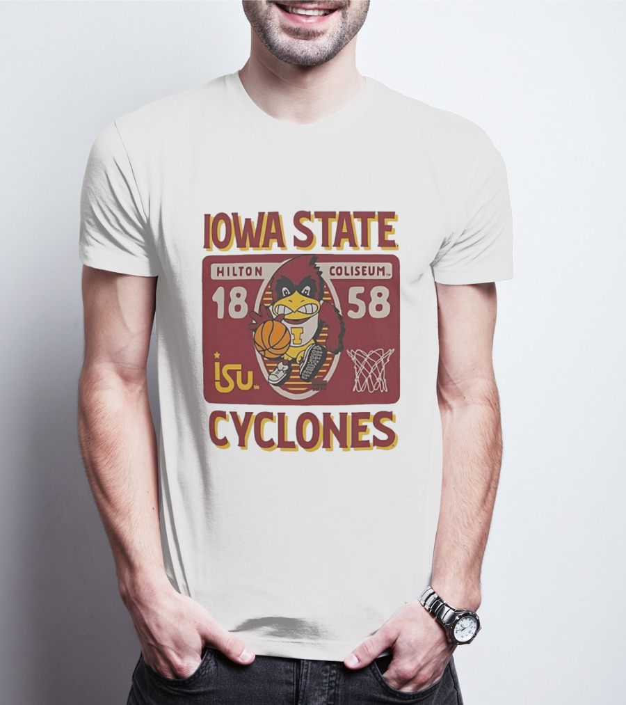 Iowa State Cyclones Hilton Coliseum 1858 Basketball T-Shirt