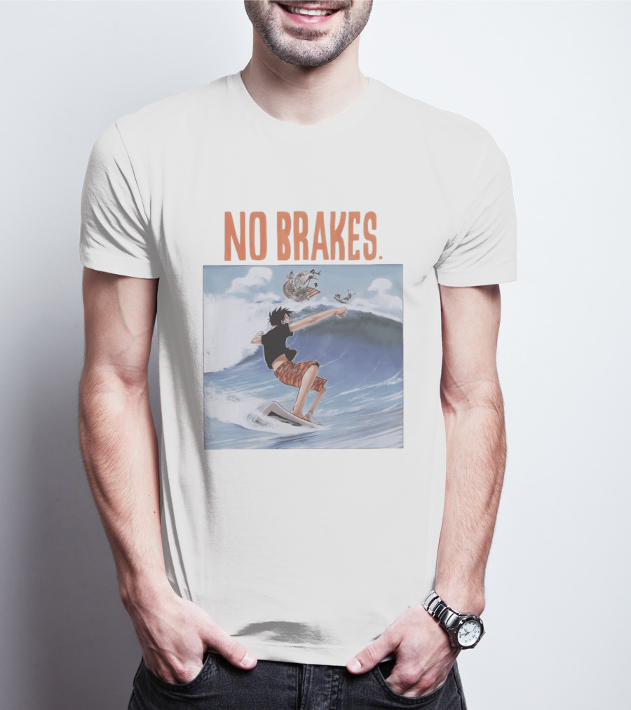 Monkey D. Luffy Surfing Adventure One Piece No Brakes T-Shirt
