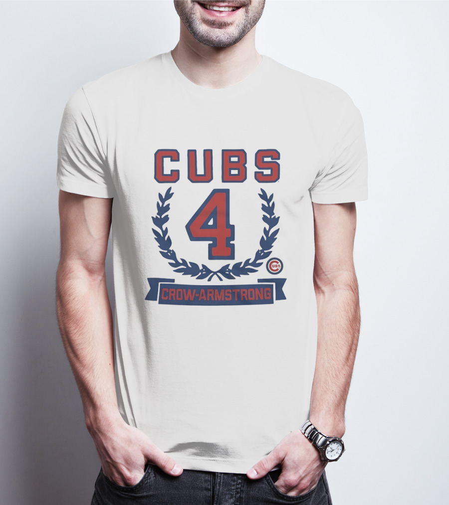 Cubs 4 Crow Armstrong Rookie Wreath T-Shirt