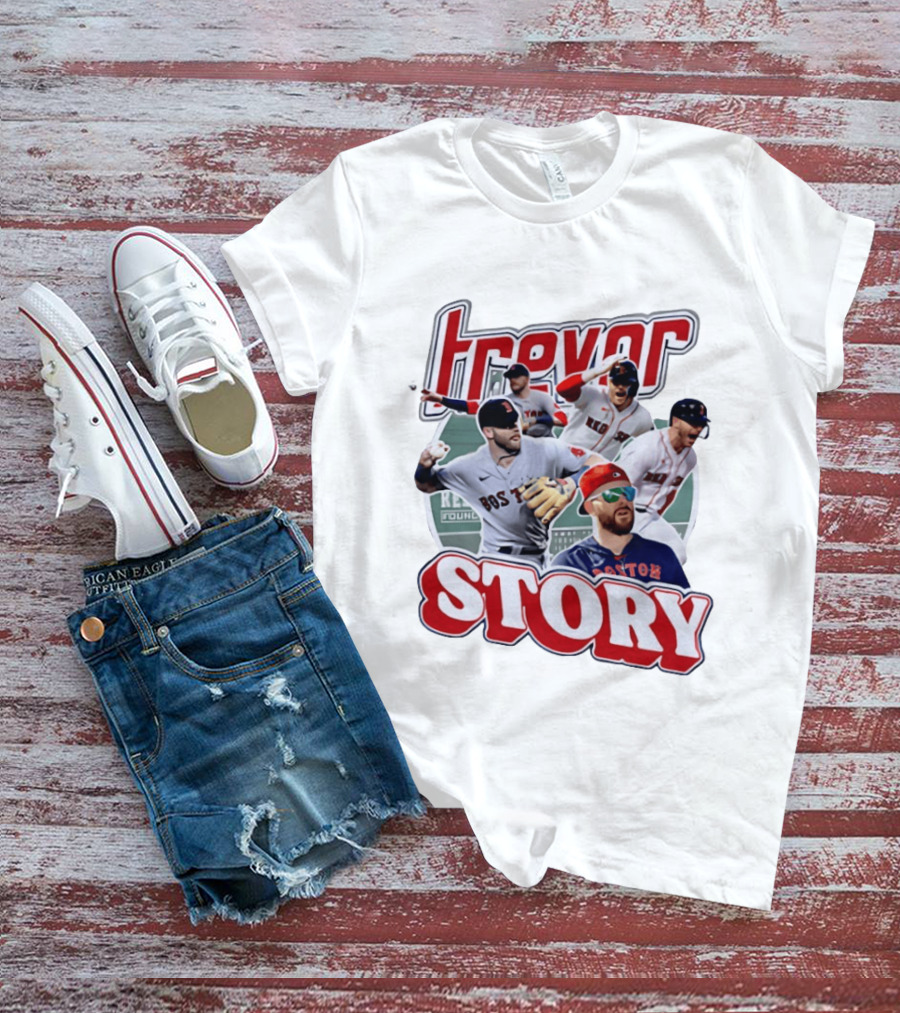 Trevor Story Boston Red Sox MLB Player Collage T-Shirt