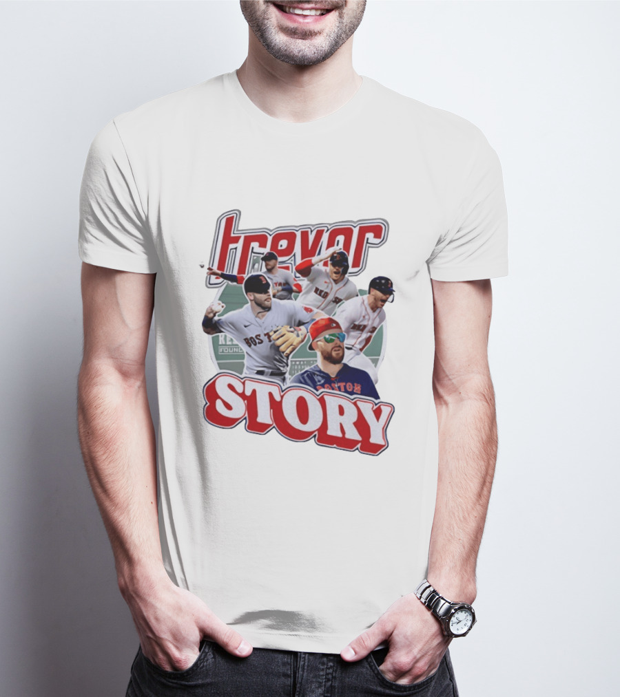 Trevor Story Boston Red Sox MLB Player Collage T-Shirt