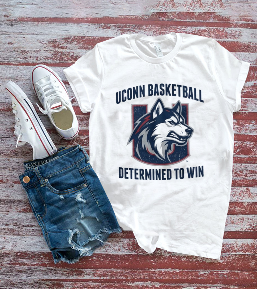 UConn Basketball Husky Determined To Win T-Shirt