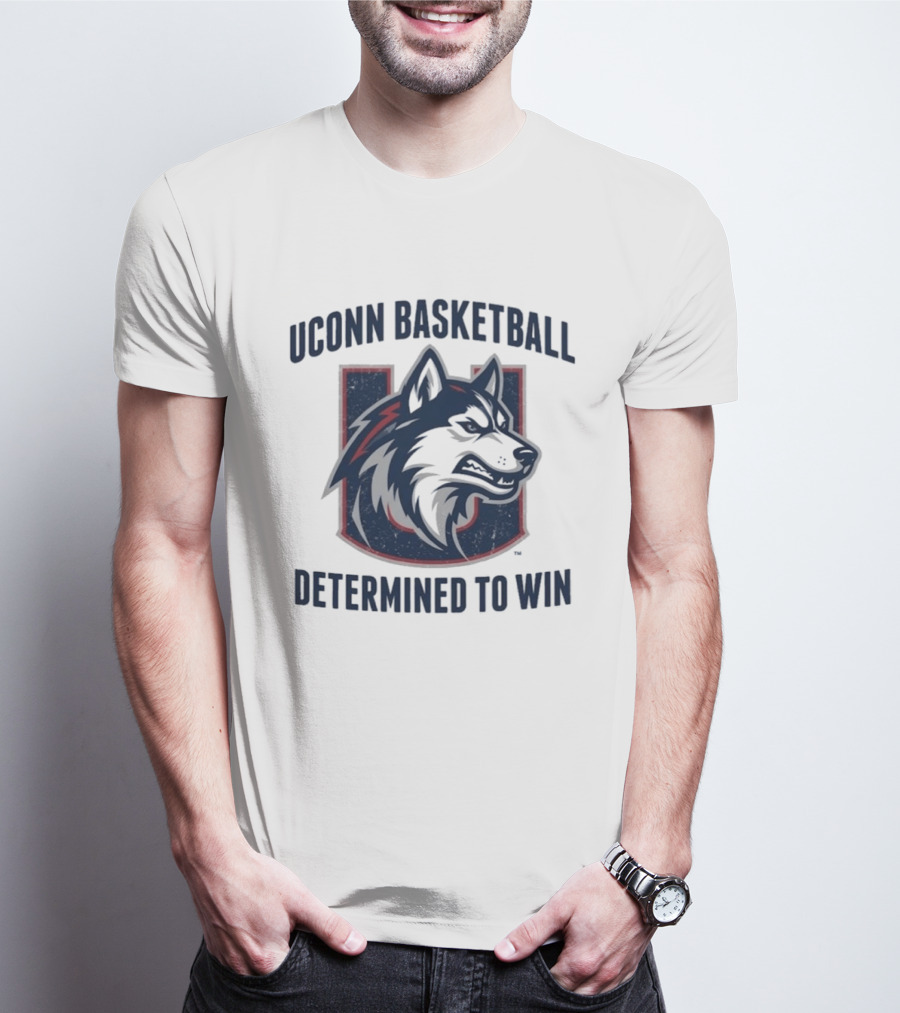 UConn Basketball Husky Determined To Win T-Shirt
