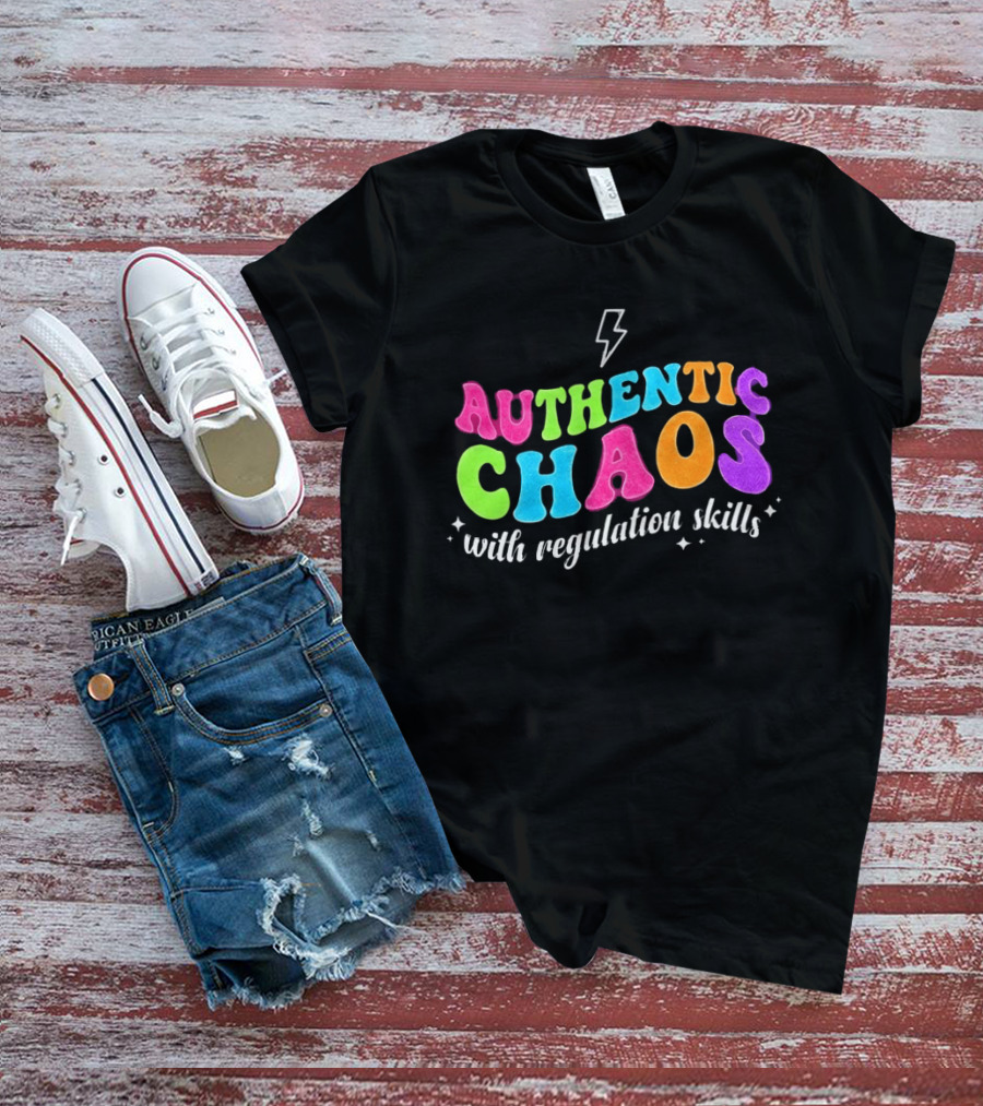 Authentic Chaos Colorful Lightning Regulation Skills T-Shirt