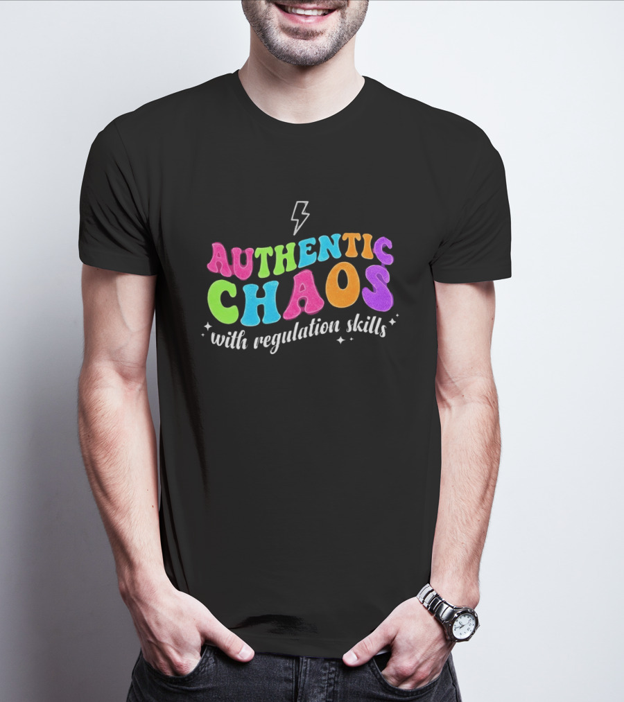 Authentic Chaos Colorful Lightning Regulation Skills T-Shirt