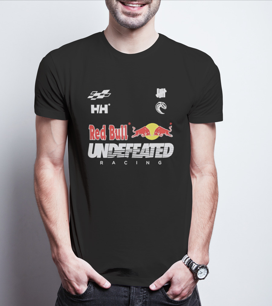 Red Bull Undefeated Racing Helly Hansen Collaboration Checkered Flags T-Shirt