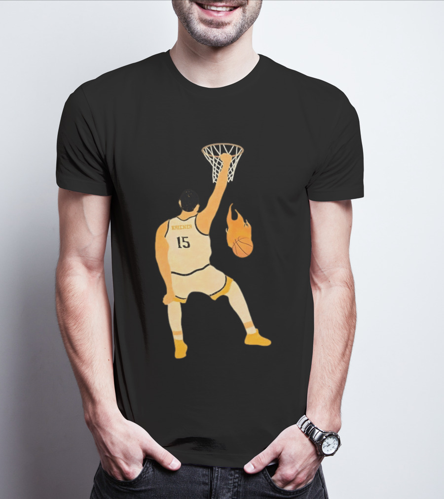 Nikola Jokic Denver Nuggets 15 Basketball Player Dunking Flame Ball T-Shirt