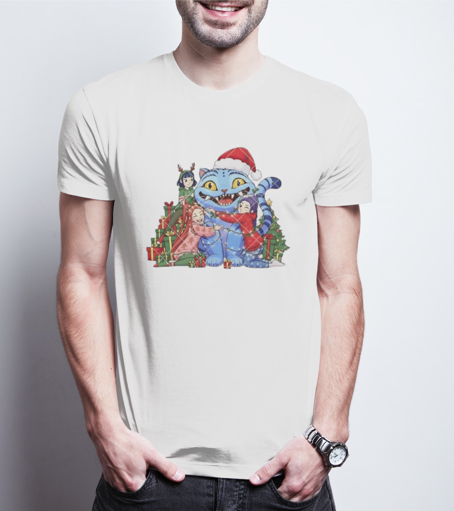 Derpy Huntrix Christmas Kpop Demon Hunters Holiday Cat Celebration With Friends T-Shirt