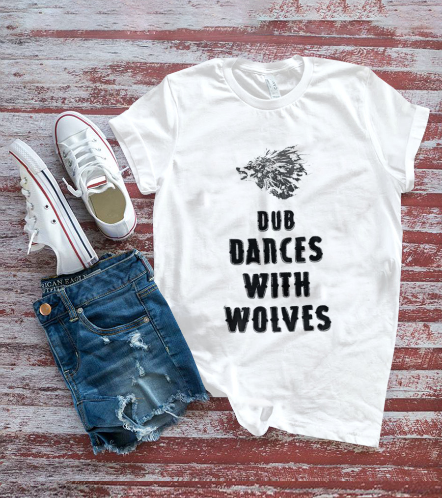 Dub Dances With Wolves Wolf Head Sketch T-Shirt