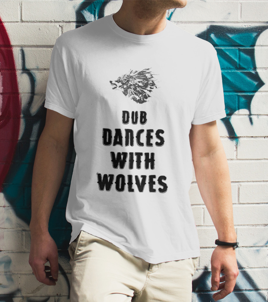 Dub Dances With Wolves Wolf Head Sketch T-Shirt