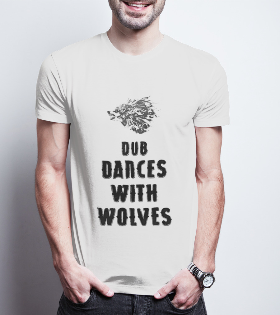 Dub Dances With Wolves Wolf Head Sketch T-Shirt
