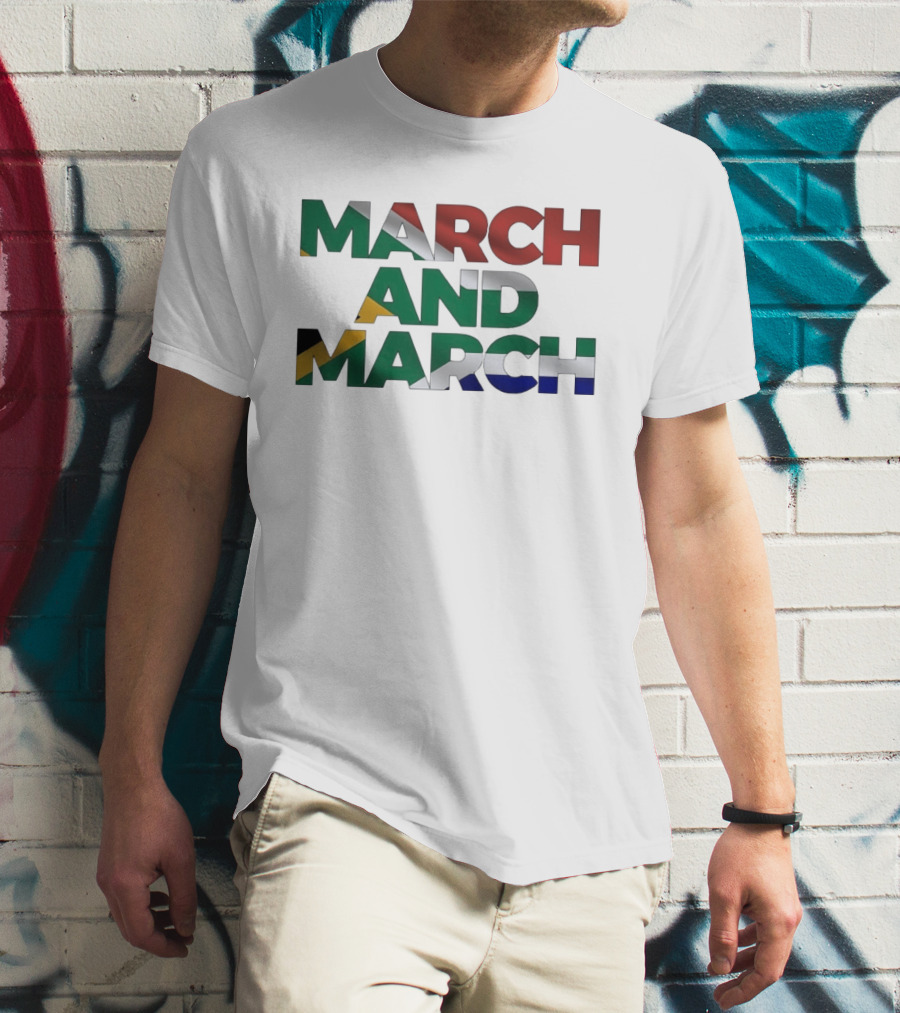 March And March South African Flag T-Shirt