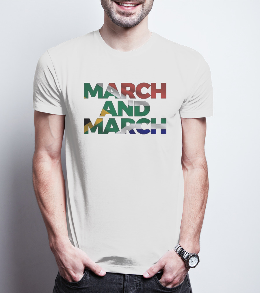 March And March South African Flag T-Shirt