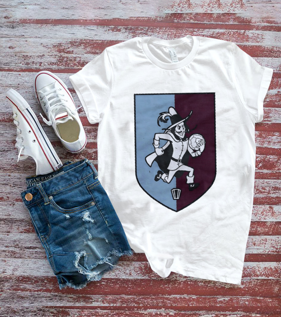 The Villan Football Mascot With Ball And Shield T-Shirt