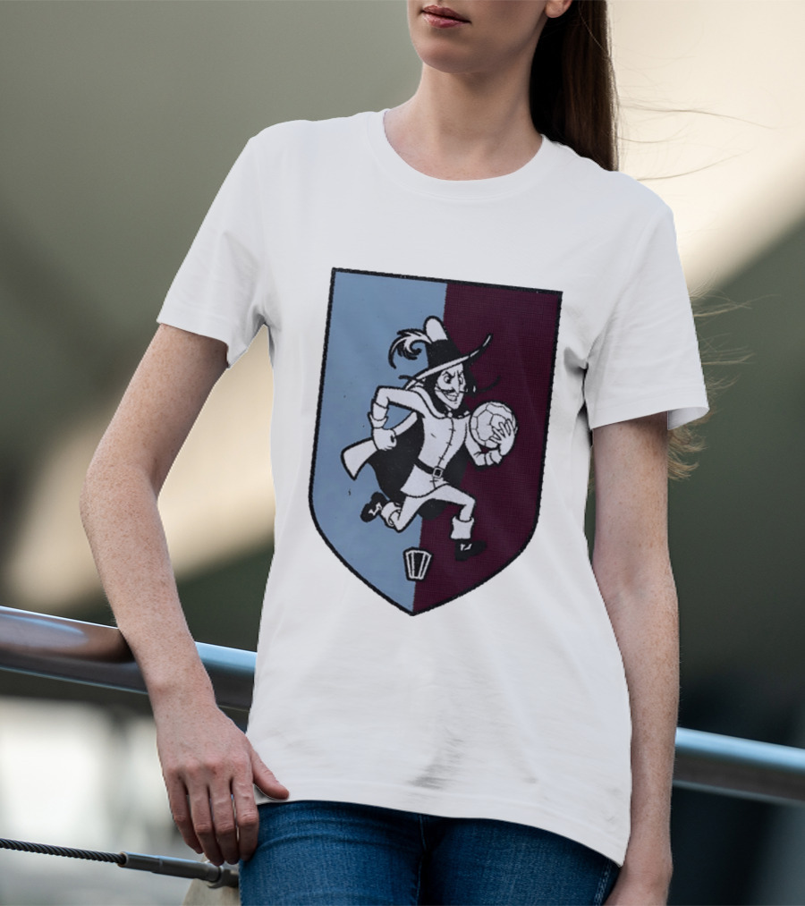 The Villan Football Mascot With Ball And Shield T-Shirt
