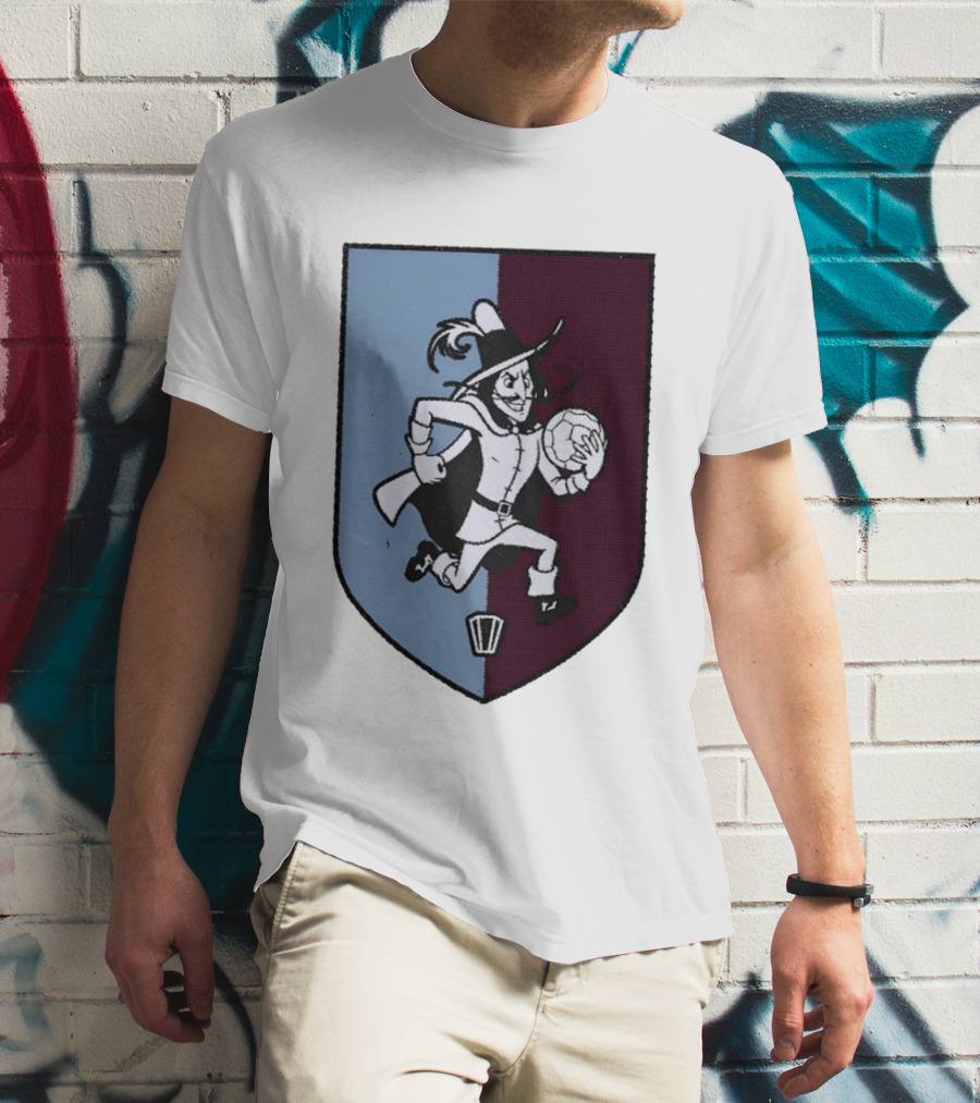 The Villan Football Mascot With Ball And Shield T-Shirt