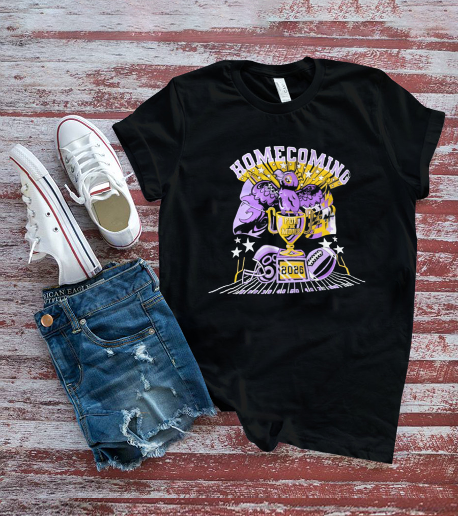 Homecoming 2026 Fur More Football Trophy Celebration T-Shirt