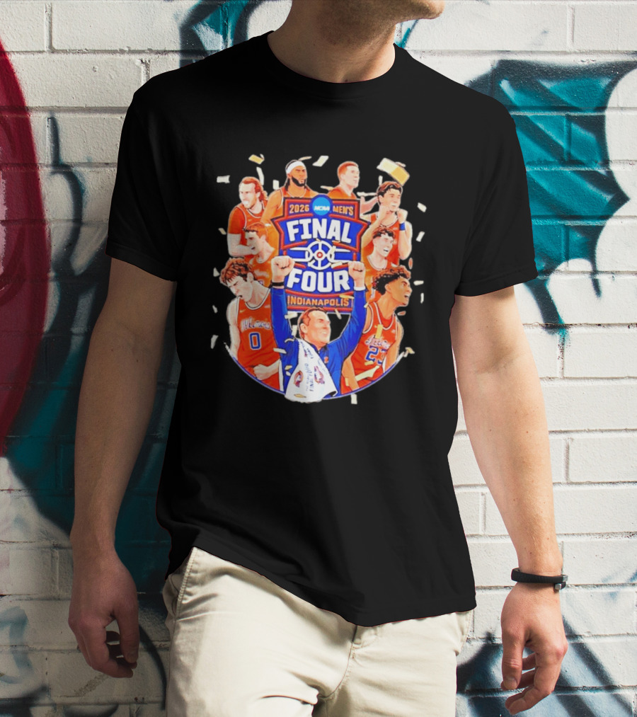 2026 NCAA Men's Final Four Indianapolis Illinois Fighting Illini Basketball T-Shirt
