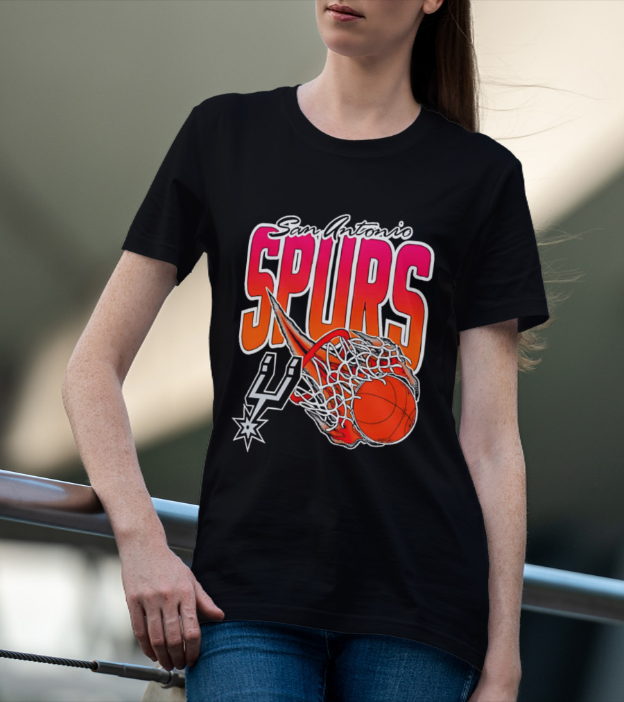 San Antonio Spurs Basketball 2026 Fireball Net T-Shirt